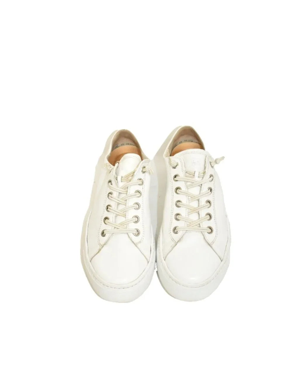 $420 Paul Green Hadley Platform Sneaker SHOES white leather silver 12 US (TF17)